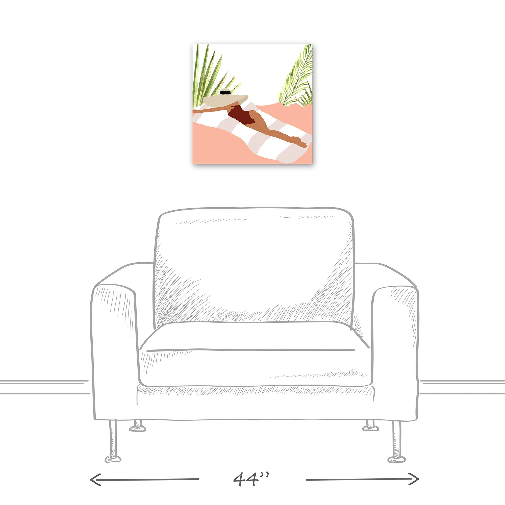 Girl On Towel Canvas Wall Art